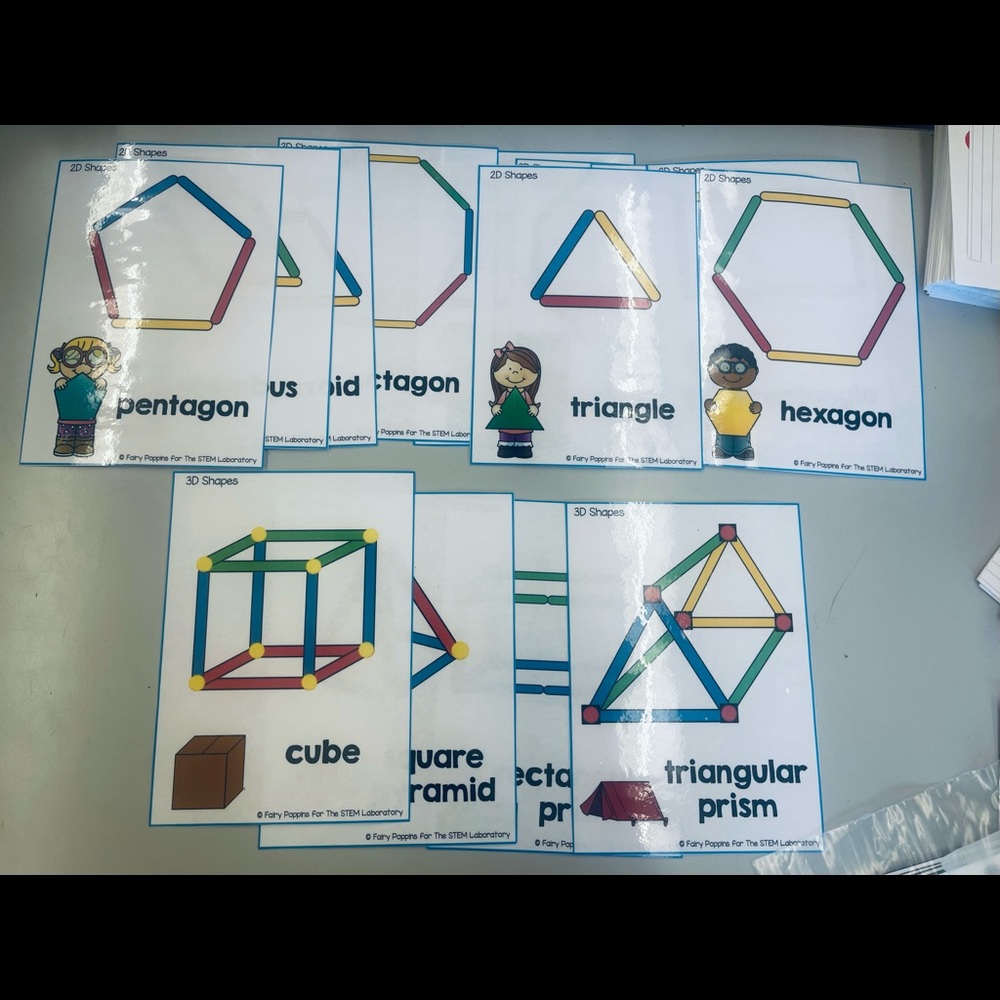 Teacher Math Tools, Build 2D/3D Shapes, Math Center - Picture 4 of 5